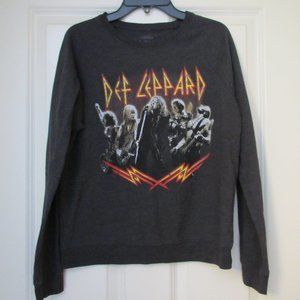 Dark Grey Def Leppard Long Sleeve Sweater Shirt